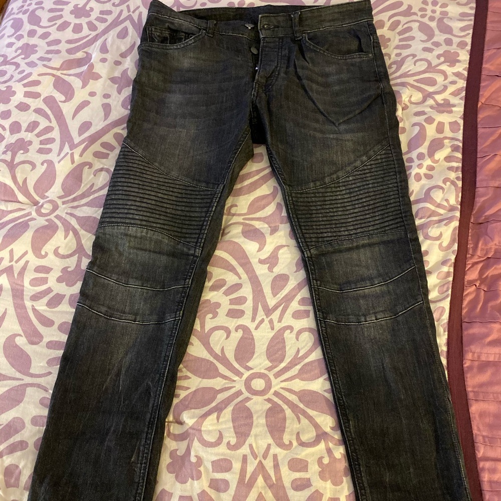 H & M biker jeans